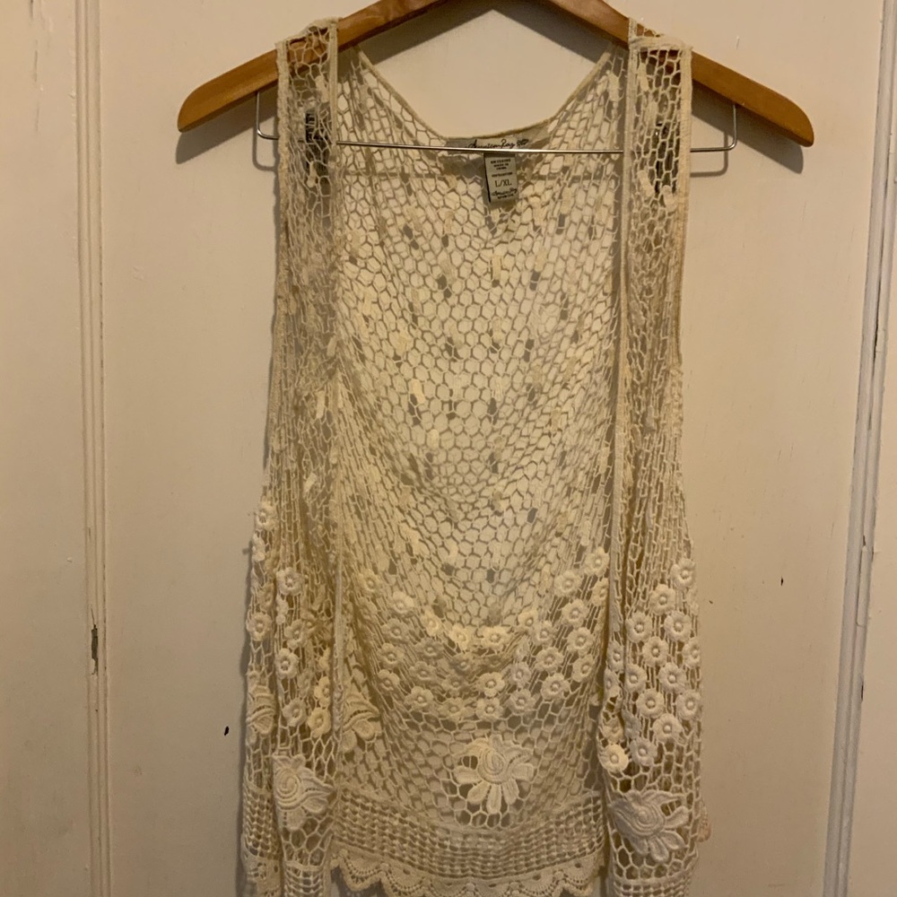 American Rag - Crochet Vest Coverup